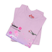 Load image into Gallery viewer, Short Sleeve T-Shirt - Northwest Airlines Cherry Blossoms
