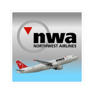 Vinyl Sticker - NWA 2000s logo with A320
