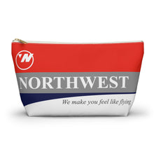 Load image into Gallery viewer, Packing Pouch - large, flat bottom, white zipper - Northwest 1990s &quot;We make you feel like flying&quot;
