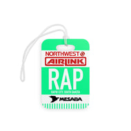 Luggage Tag - 2-sided acrylic - Northwest Airlink / Mesaba Hometown Series - Rapid City, South Dakota