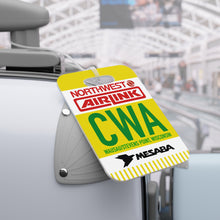 Load image into Gallery viewer, Luggage Tag - 2-sided acrylic - Northwest Airlink / Mesaba Hometown Series - Wausau/Stevens Point, Wisconsin
