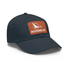 Load image into Gallery viewer, Twill Cap - Leather Patch - Republic &quot;Herman&quot; Logo
