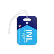 Load image into Gallery viewer, Luggage Tag - 2-sided acrylic - "Minnesota is our home" - INL with Saab 340
