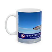 Load image into Gallery viewer, Ceramic Mug 11oz - Fly the Northwest Orient DC-7
