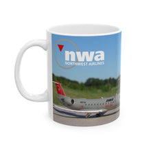 Load image into Gallery viewer, Ceramic Mug 11oz - Northwest Airlink CRJ Both Color Schemes
