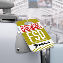 Load image into Gallery viewer, Luggage Tag - 2-sided acrylic - Northwest Airlink / Mesaba Hometown Series - Sioux Falls, South Dakota
