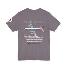 Load image into Gallery viewer, Short Sleeve T-Shirt - Northwest Orient DC-7C (1960s Logo and Livery)
