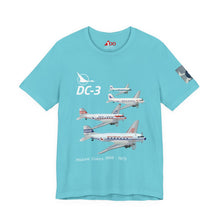 Load image into Gallery viewer, Short Sleeve T-Shirt - North Central DC-3 Historic Colors Squadron
