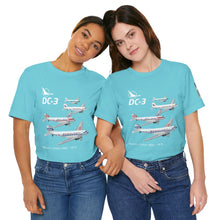Load image into Gallery viewer, Short Sleeve T-Shirt - North Central DC-3 Historic Colors Squadron
