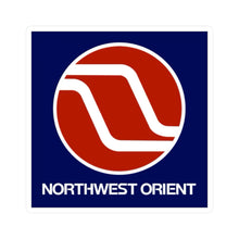 Load image into Gallery viewer, Vinyl Sticker - Northwest Orient 1970s-1980s &quot;Meatball&quot; Logo
