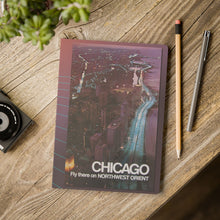 Load image into Gallery viewer, Softcover Journal - 1970s Northwest Destination Poster Series - Chicago
