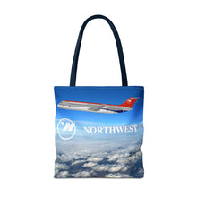 Load image into Gallery viewer, Tote Bag - Northwest 1990s Logo with A320 and DC-9 in flight
