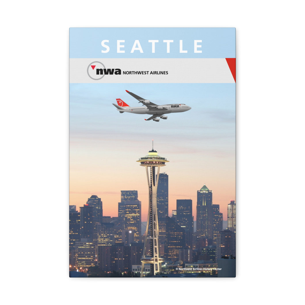 Destination Canvas Gallery Wrap - NWA 2000s - Seattle 747-400