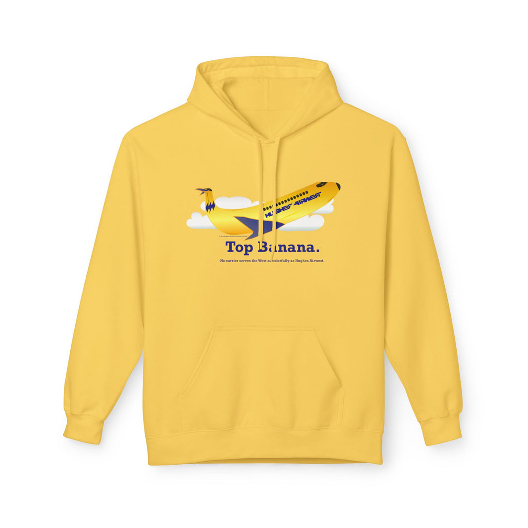 Fleece Hoodie - Midweight Softstyle - Hughes Airwest 