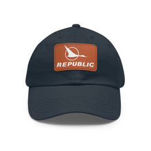 Load image into Gallery viewer, Twill Cap - Leather Patch - Republic &quot;Herman&quot; Logo
