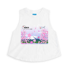 Load image into Gallery viewer, Women's Crop Top - Northwest Airlines Cherry Blossoms
