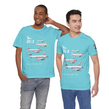 Load image into Gallery viewer, Short Sleeve T-Shirt - North Central DC-3 Historic Colors Squadron
