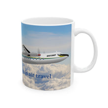 Load image into Gallery viewer, Ceramic Mug 11oz - West Coast Airlines - Fairchild F-27 introductory color scheme
