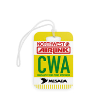 Load image into Gallery viewer, Luggage Tag - 2-sided acrylic - Northwest Airlink / Mesaba Hometown Series - Wausau/Stevens Point, Wisconsin
