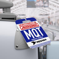 Luggage Tag - 2-sided acrylic - Northwest Airlink / Mesaba Hometown Series - Marquette, Michigan