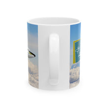 Load image into Gallery viewer, Ceramic Mug 11oz - West Coast Airlines - Fairchild F-27 introductory color scheme
