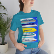Short Sleeve T-Shirt - Republic Airlines Heritage DC-9 Noses