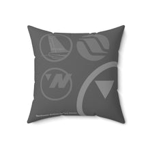 Load image into Gallery viewer, Pillow - Northwest Historic Logos - Charcoal

