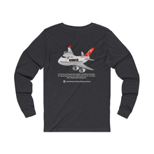 Load image into Gallery viewer, Long Sleeve T-Shirt - Cheerful NWA 2000s Boeing 787 Dreamliner
